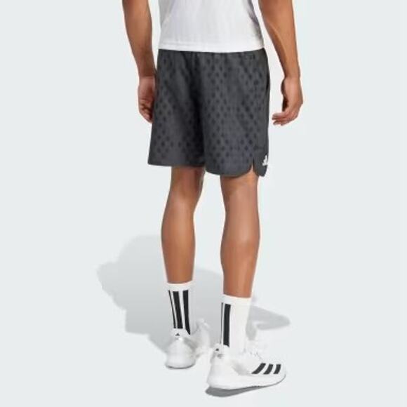 Adidas Men's Black Gray Patterned Athletic Shorts - Size M - Picture 1 of 10
